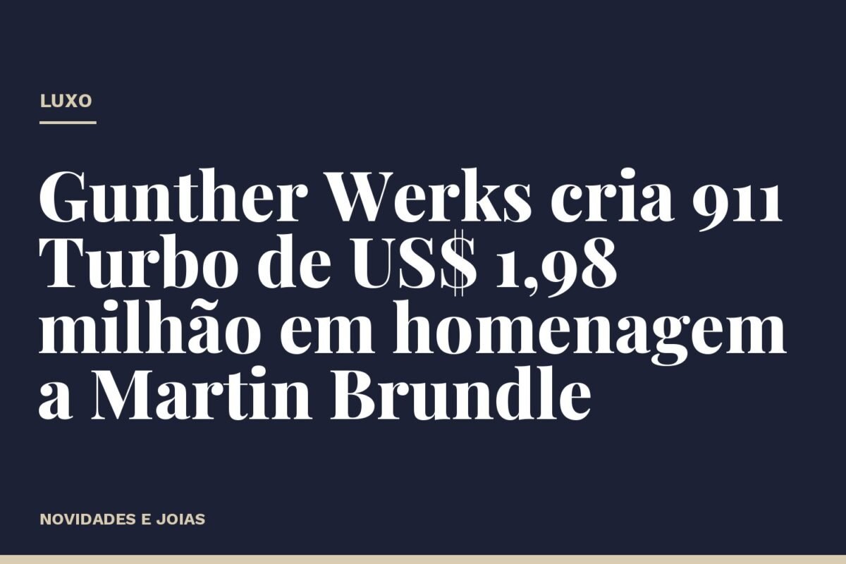 Gunther Werks cria 911 Turbo de US$ 1,98 milhão em homenagem a Martin Brundle