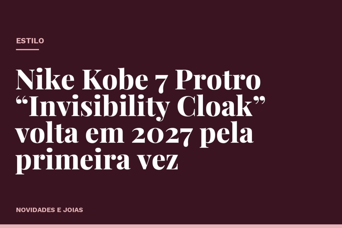Nike Kobe 7 Protro “Invisibility Cloak” volta em 2027 pela primeira vez