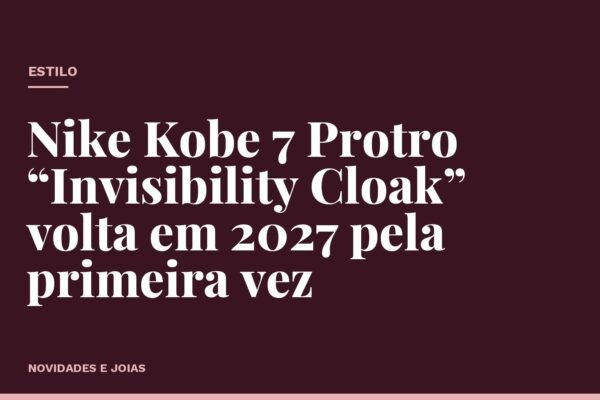 Nike Kobe 7 Protro “Invisibility Cloak” volta em 2027 pela primeira vez