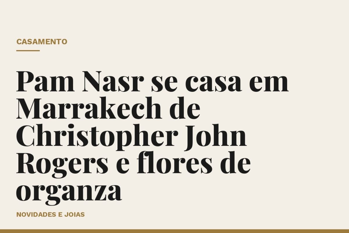 Pam Nasr se casa em Marrakech de Christopher John Rogers e flores de organza